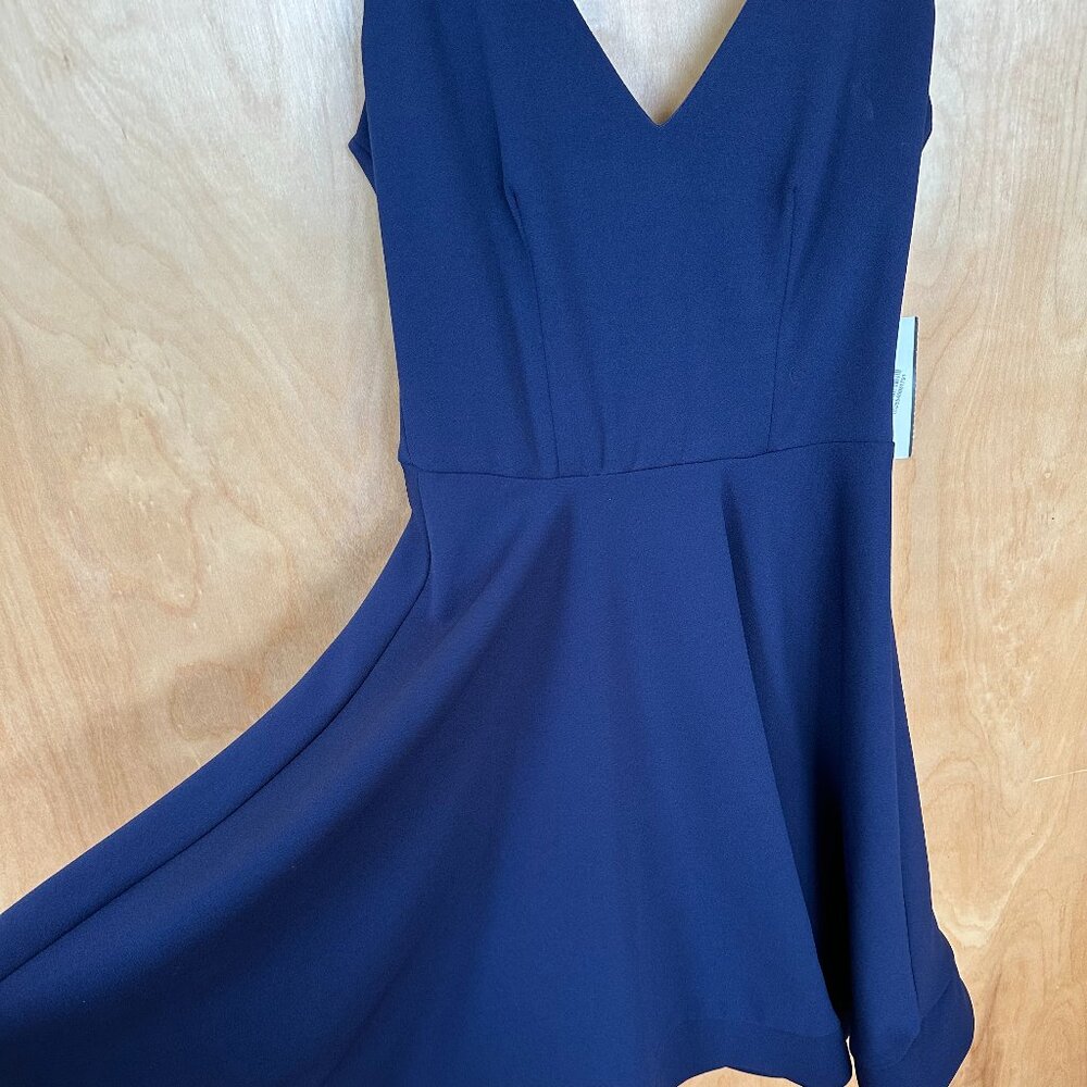 Navy blue skater mini dress